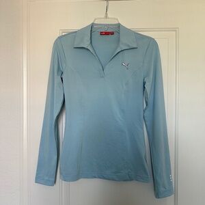 Puma Women's Long Sleeve Pullover T Shirt (Blue/S)